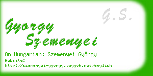 gyorgy szemenyei business card
